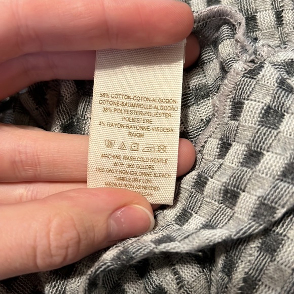 Free People Beach Peter Pan Gingham Checkered Grey Skater Dress - Picture 8 of 9